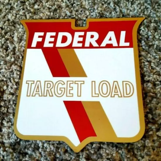 Vintage Federal Ammo Sticker, Ammunition Decal, Box Target Load, RARE