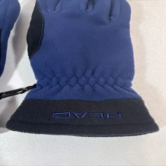 Head Men's Winter Gloves Insulated 100% Polyester Size Large Black Blue