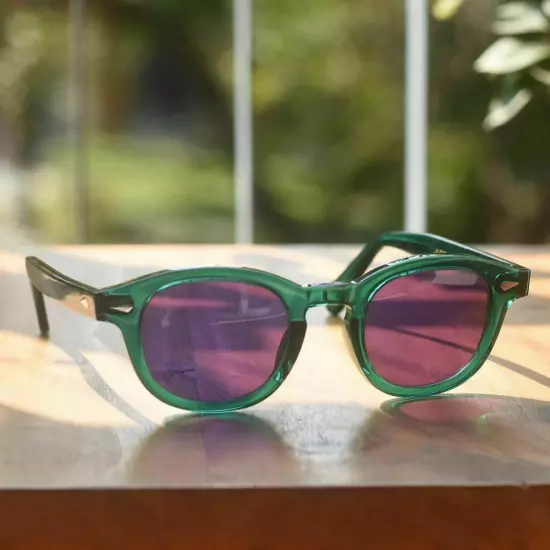 Vintage vilot sunglasses for women green glasses purple lens men purple sunglass