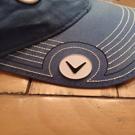 CALLAWAY GOLF Stitch Magnet Cap Hat Adjustable Odyssey Blue + Ballmarker 