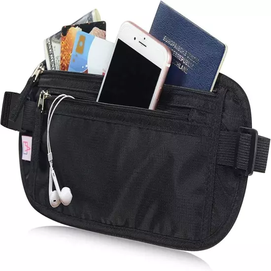 RFID Blocking Travel Wallet - Money Belt & Passport Holder, Travel Fanny Pack fo