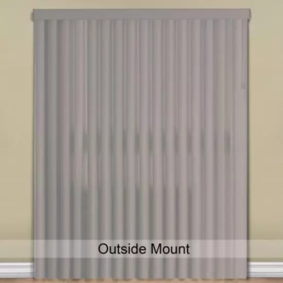 Gray VERTICAL WINDOW BLINDS PVC Sliding Glass Doors Patio Privacy Blackout 78X84