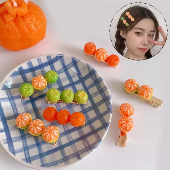 1PC Children Lovely Orange Fruit Hairpin Hair Clips Girls Hair Accessories❀