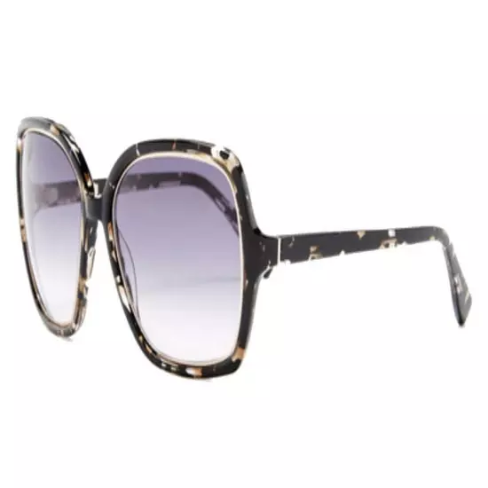 Derek Lam Sunglasses $375 Black Crystal Chips Smoke Gradient Lens 57-18-135 NIB