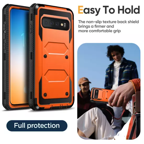 Orange For Samsung Galaxy S10/S10+/S10e Shockproof Bumper Case Cover Accessories