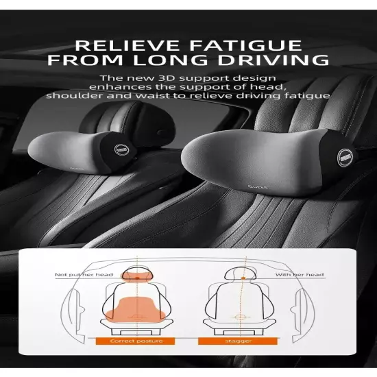 Car Waist Support Car Headrest Neck Pillow Car Driving Waist Support Memory Foam