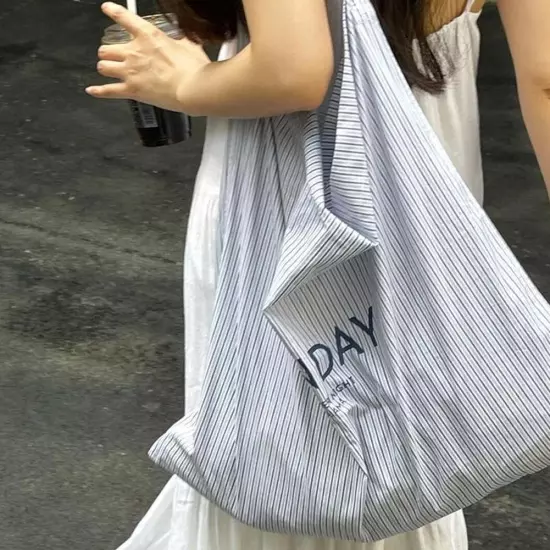 Lettering Print Shoulder Bag Korean Style Underarm Bag Large Capacity Casu News