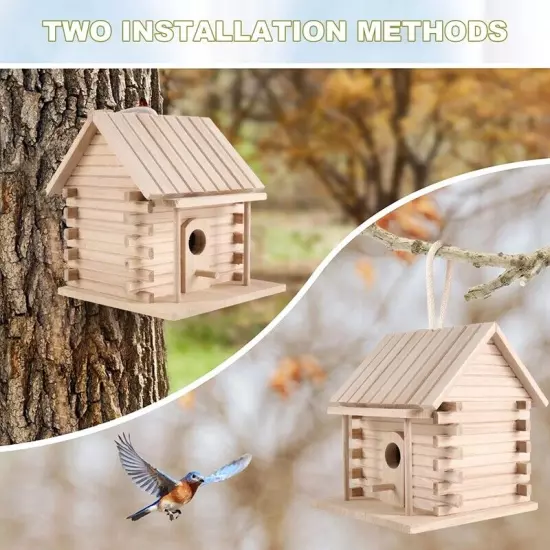 Bird House Wall-Mounted Wooden Nest Dox Nest House Bird House Bird Box9421