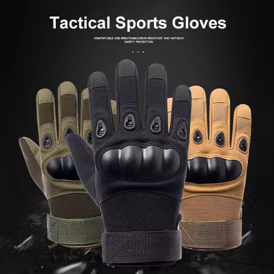 Tactical Full Finger Gloves Army Police Military Shooting Paintball Combat Work