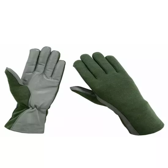 NOMEX FLIGHT FLYERS GLOVES PILOT FIRE RESISTANT Black, Green, Tan-All Sizes