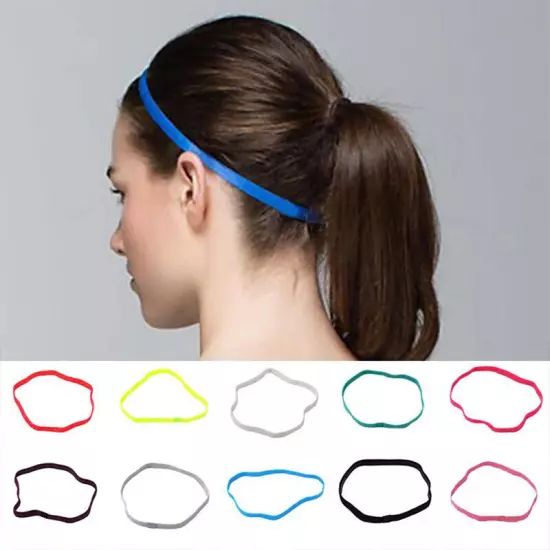 1Pcs Elastic Hair Bands Headband Sports Gym Yoga Anti-Slip Sweatband Headwear