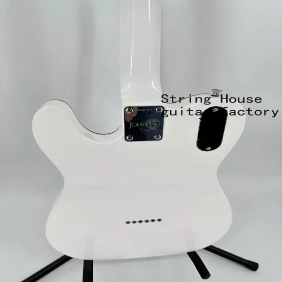 Gloss White Solid Body TELE Custom Electric Guitar Basswood Body Maple Fretboard