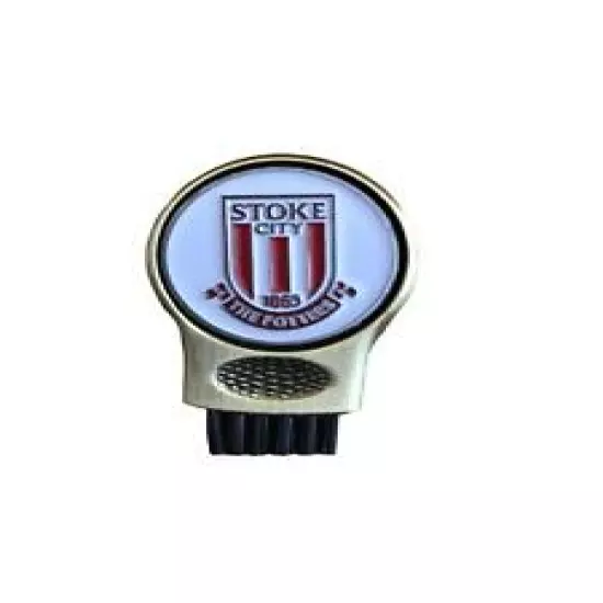 STOKE CITY FC GRUVE CLEANER AND GOLF BALL MARKER. GROOVE CLEANING BRUSH