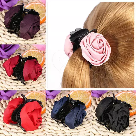 Hair Clip Rose Hair Claw Clips Hair Accessories Women Girl Hair Crab Hair Clamp*