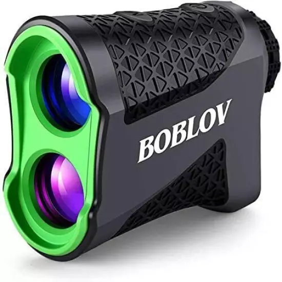 BOBLOV 6X 650Yards Golf Laser Rangefinder with Slope Flag Locking + Carry Bag 3D