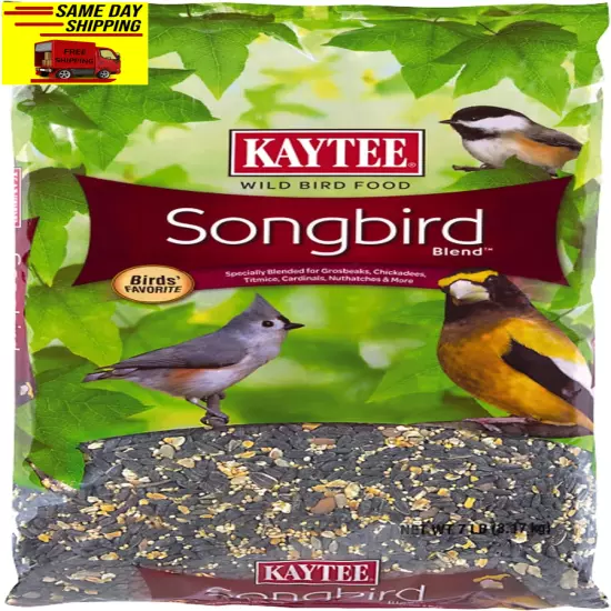 Kaytee Wild Bird Songbird Blend Food Seed, 7 Pound