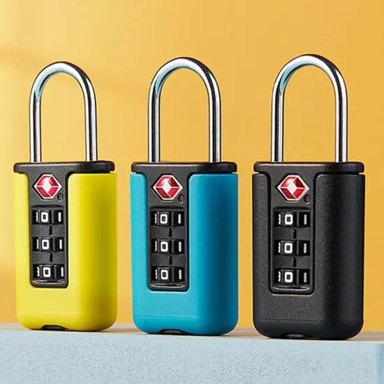 Padlock 3 Digit Combination Lock Luggage Password Lock TSA Customs Code Lock