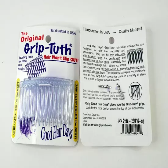 The Original Grip-Tuth® Good Hair Days Tuck Side Combs Made in USA Mix&Match