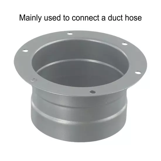 3 Inch Duct Connector Flange Metal Straight Pipe Exhaust Hose Flange Gray