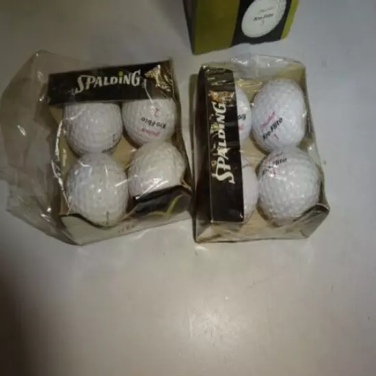 VINTAGE SPALDING SUPER KRO-FLITE GOLF BALLS (2) 4 Packs 1 sealed