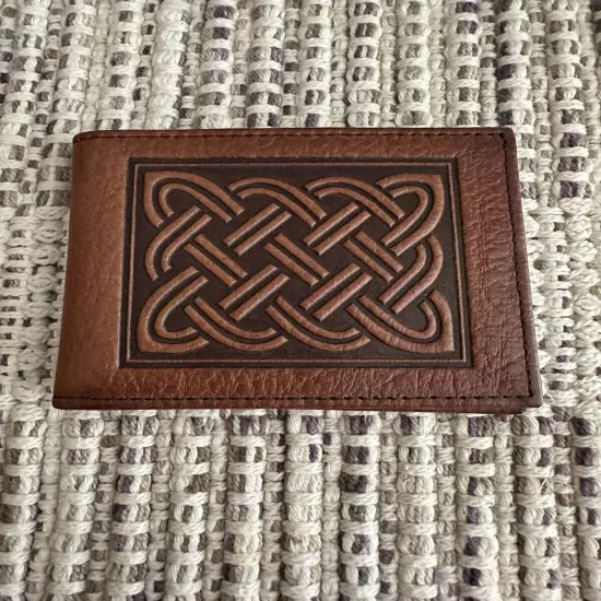 Oberon Design Leather Wallet Celtic Knot Design