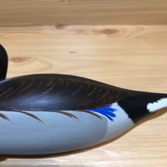 Mallard drake # 124,1982 ~Signed Andrea Carver, Wood Dusk Decoy, Newtown,PA