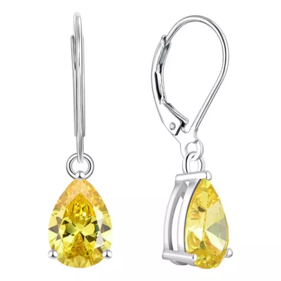 Fashion Cut Zircon Water Drop Stone Earrings For Women Wedding Party Jewelry 