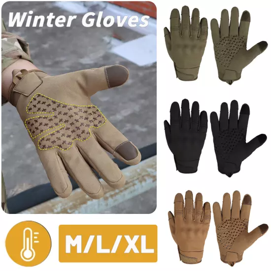 Winter Gloves Touch Screen Full Finger Glove Hard Shell for Hunting Hiking