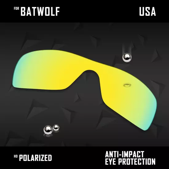 Anti Scratch Polarized Replacement Lenses for-Oakley Batwolf OO9101 Options