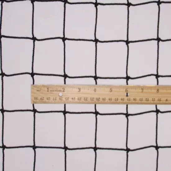 12' x 12' BLACK SQUARE HEAVY DUTY BASEBALL SPORT NETTING -2" #42 TEST 380 LB