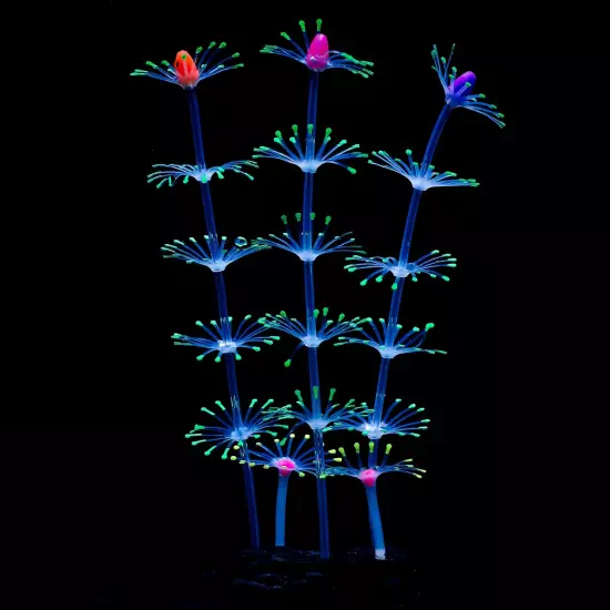 Strip Coral Plant Ornament Glowing Effect Silicone Artificial Decoration for Fis