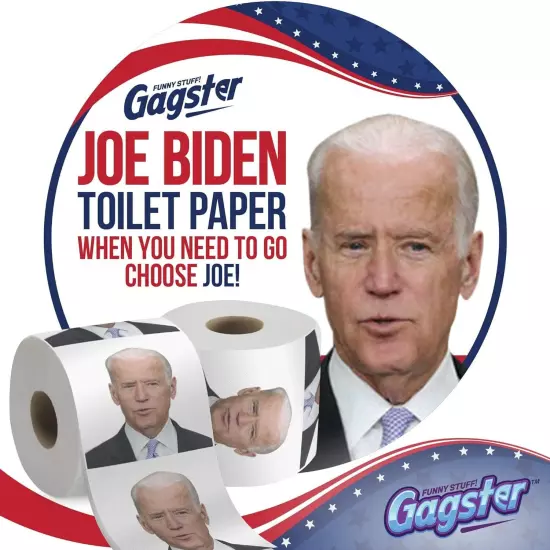 Joe Biden Funny Political Toilet Paper Roll by 200 Count (Pack of 1), 