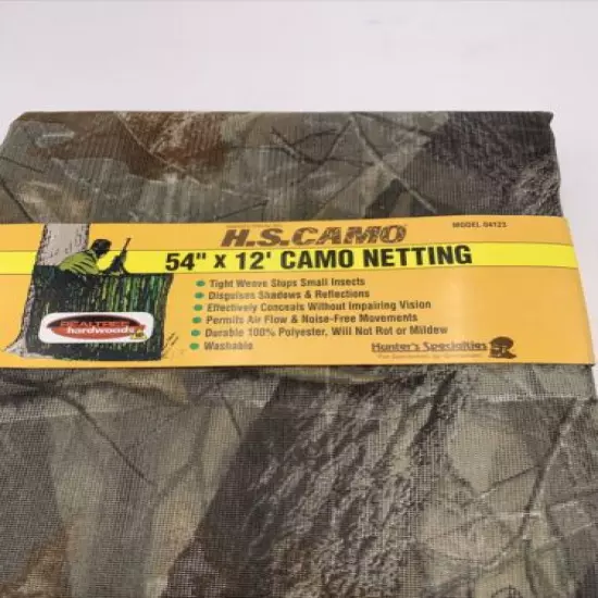 Hunters Specialties 04123 Camo Netting Packaged 54"x12 Ft NEW