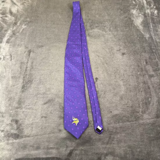 Minnesota Vikings Necktie Mens Purple Geometric 56” Formal Work NFL Ralph Marlin