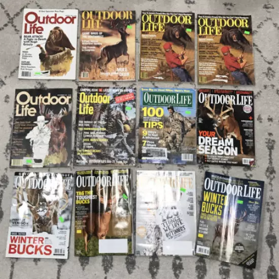 Vintage Lot of Outdoor Life Magazines Hunting Fishing 1980 1979 2000s