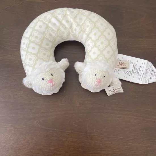 Maison Chic Lillie Lamb Travel Pillow Child Sized Baby Toddler Stuffed Animal