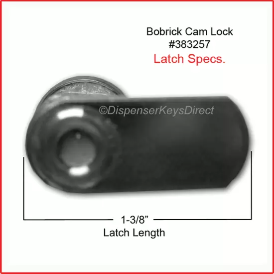 Bobrick Cam Lock Set #383257 for Paper Towel & Toilet Tissue Disp. (1/set)