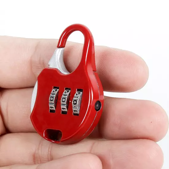 Coloured Luggage Travel Suitcase Bag Lock [3 Digit Combination] Padlock Reset