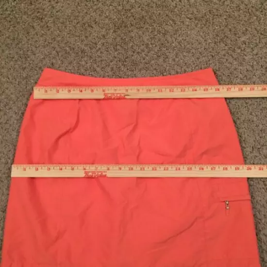 Izod X-Tra Dry Skort Size 8 A-Line Short Orange Pockets