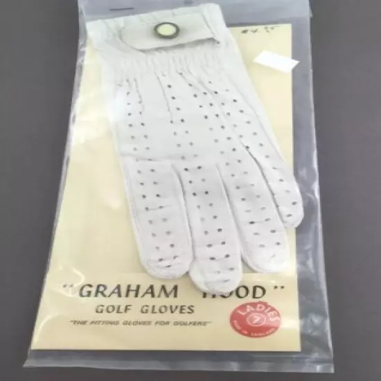 Graham Hood England Ladies Leather Golf Glove Size 7 Vintage New Old Stock