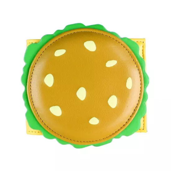 "Cute burger-shaped wallet for women, designer ID card holder for men"