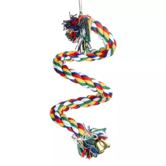 Swing Chew Rope Toys Bird Climb Toy Cockatiel Hanging Rotating Ladder for Parrot