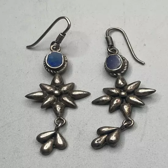 925 STERLING SILVER WITH LAPIS EARRINGS