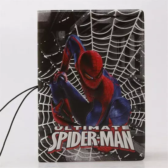 Spiderman Passport Cover Travel PVC Leather 3D Batman Passport Holder Card Cover