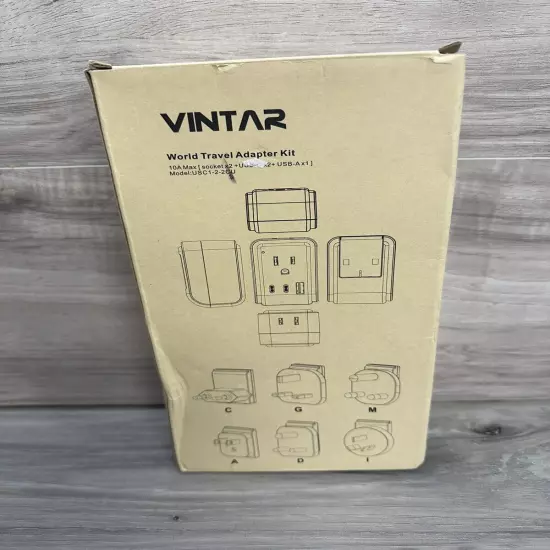 Universal Travel Adapter Kit, VINTAR International Plug Adapter with 3 USB Ports