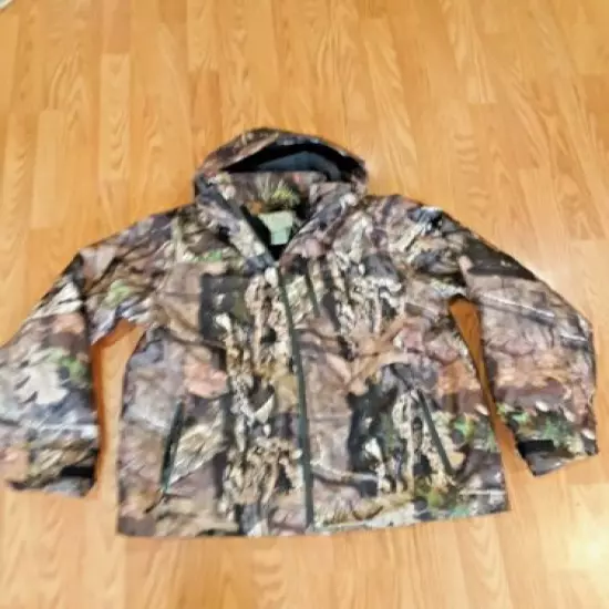 L.L.Bean Mossy Oak Country Camo 2 in 1 Jacket with zip out liner jacket L/T