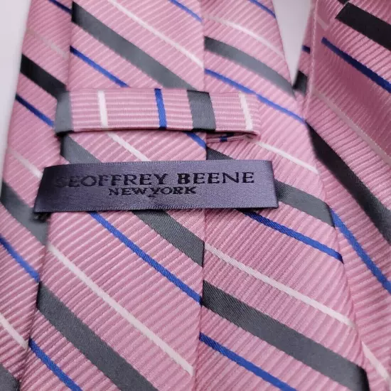 Geoffrey Beene Mens Formal Necktie 58"Lx3.75"W Pink Neck Tie 