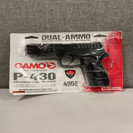 Gamo P-430 CO2 Dual Ammo Air Pistol .177 Caliber BB/Pellet 495 FPS 611137836PK3