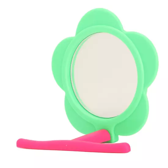 Bird Mirror Perch Flower Shape Decorative Plastic Parrot Mirror Stand Toy