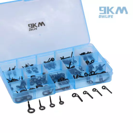 Fishing Rod Guides MK&MKT Set Repair Kit Stainless Steel Tip Top Guide Building